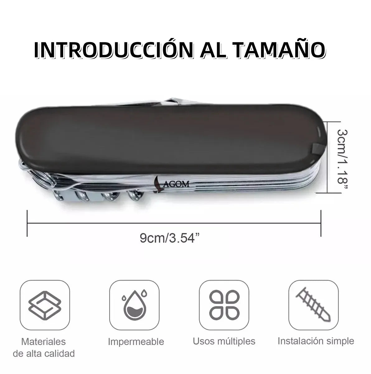 Multitool 17 en 1 con Pinzas - Navaja Multiusos de Acero Inoxidable para Camping y Supervivencia