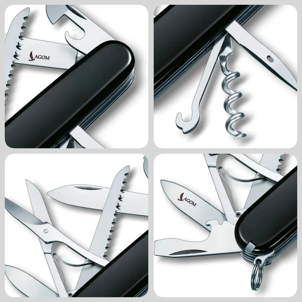Multitool 17 en 1 con Pinzas - Navaja Multiusos de Acero Inoxidable para Camping y Supervivencia